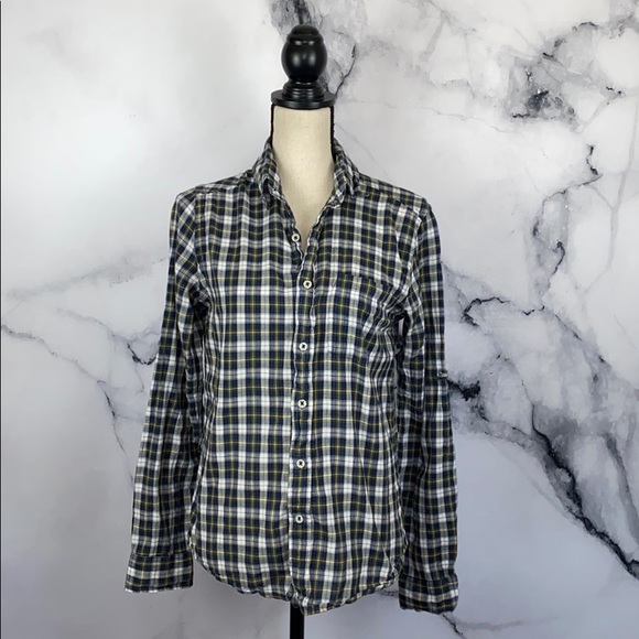 BDG Tops - 🎁 BDG blue plaid cotton button down shirt small